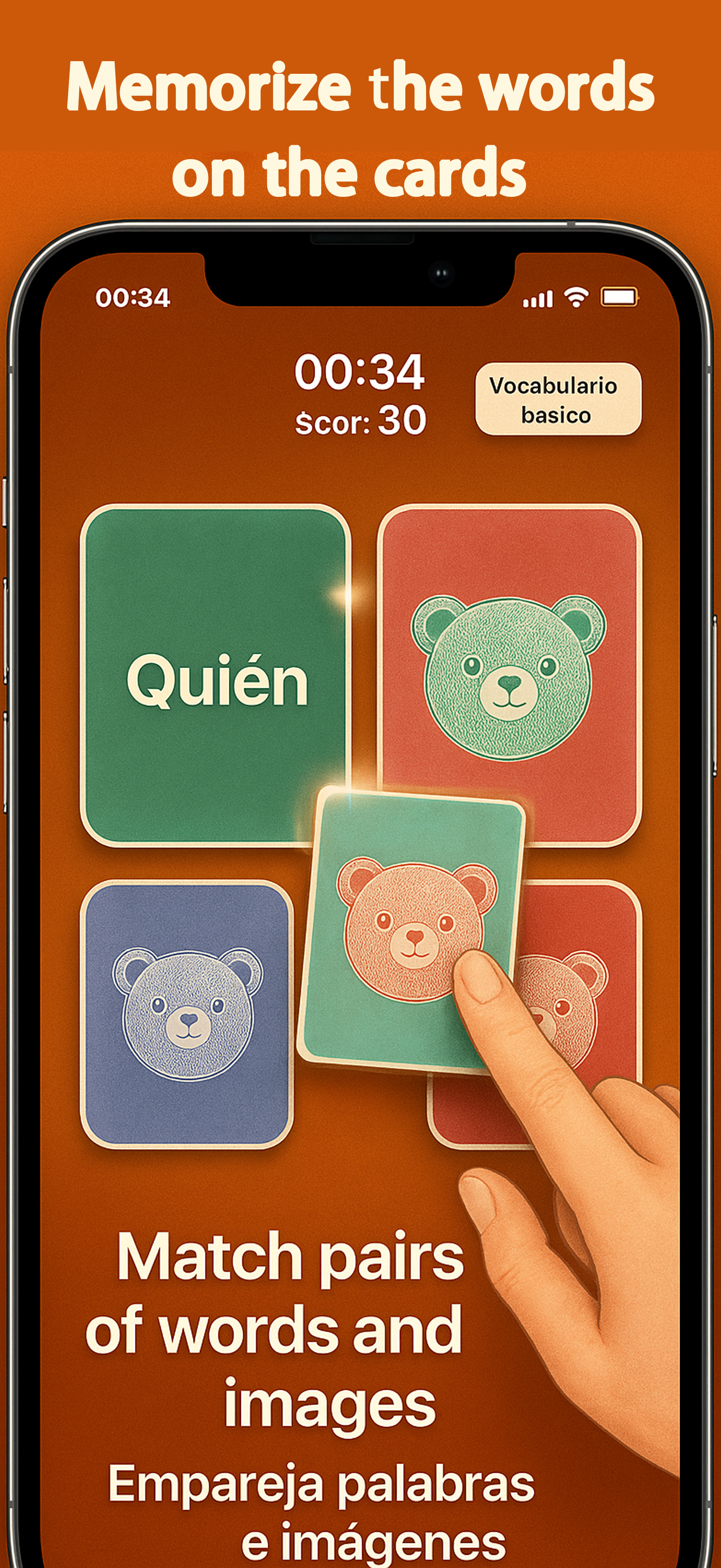 Korean Word Matching Game Interface